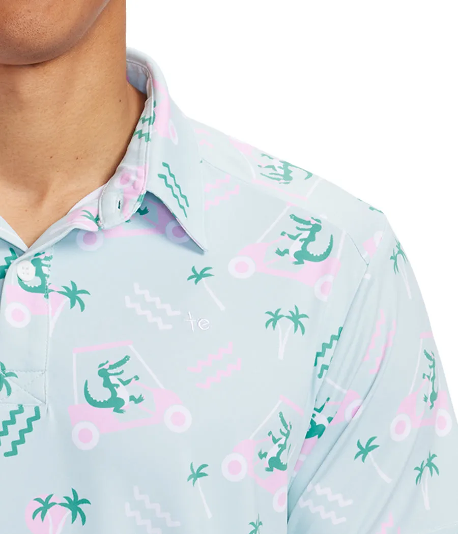 Men's Golf Cart Gator Golf Polo sold by Tipsy Elves product image thumbnail 4