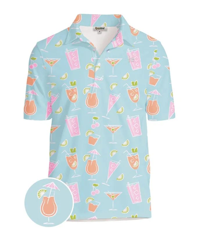 Men's Cocktail Caddy Golf Polo sold by Tipsy Elves