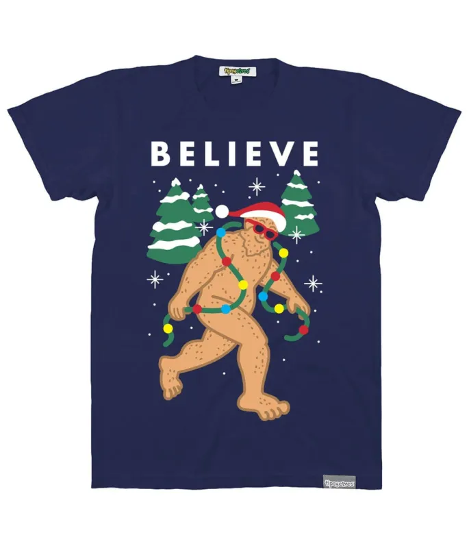 Men's Bigfoot Believer Tee sold by Tipsy Elves