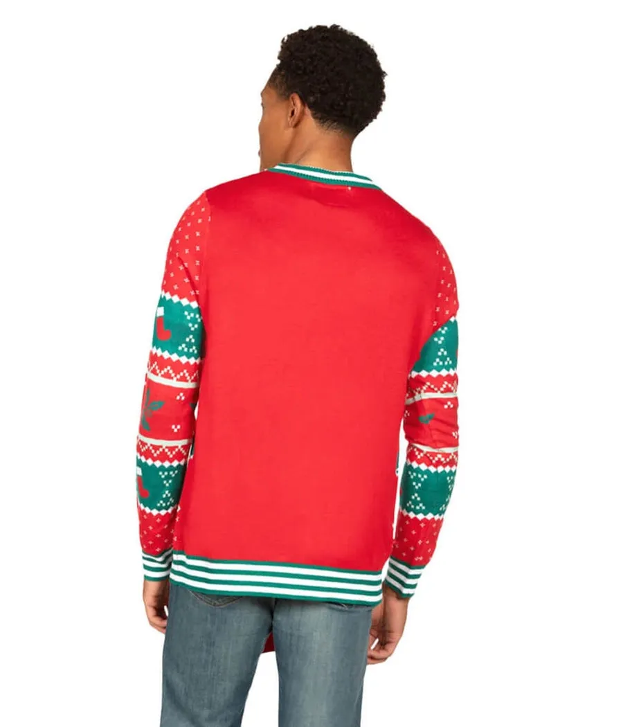 Men's My Eyes Are Up Here Ugly Christmas Sweater sold by Tipsy Elves product image thumbnail 2