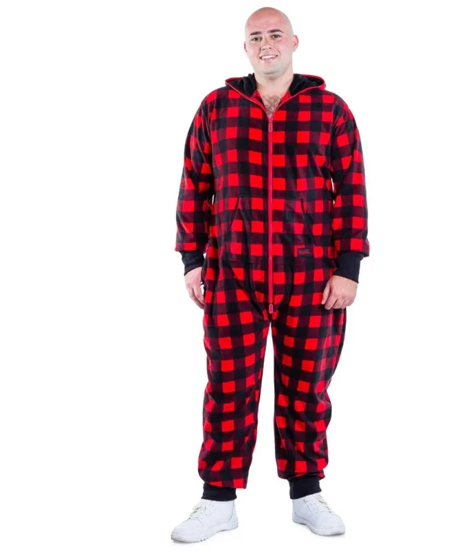 Men's Lumberjack Big and Tall Jumpsuit sold by Tipsy Elves