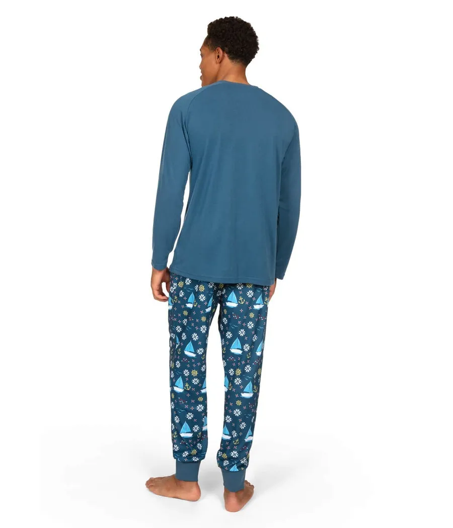 Men's Boats & Ho Ho Hos Crew Neck Pajama Set sold by Tipsy Elves product image thumbnail 2