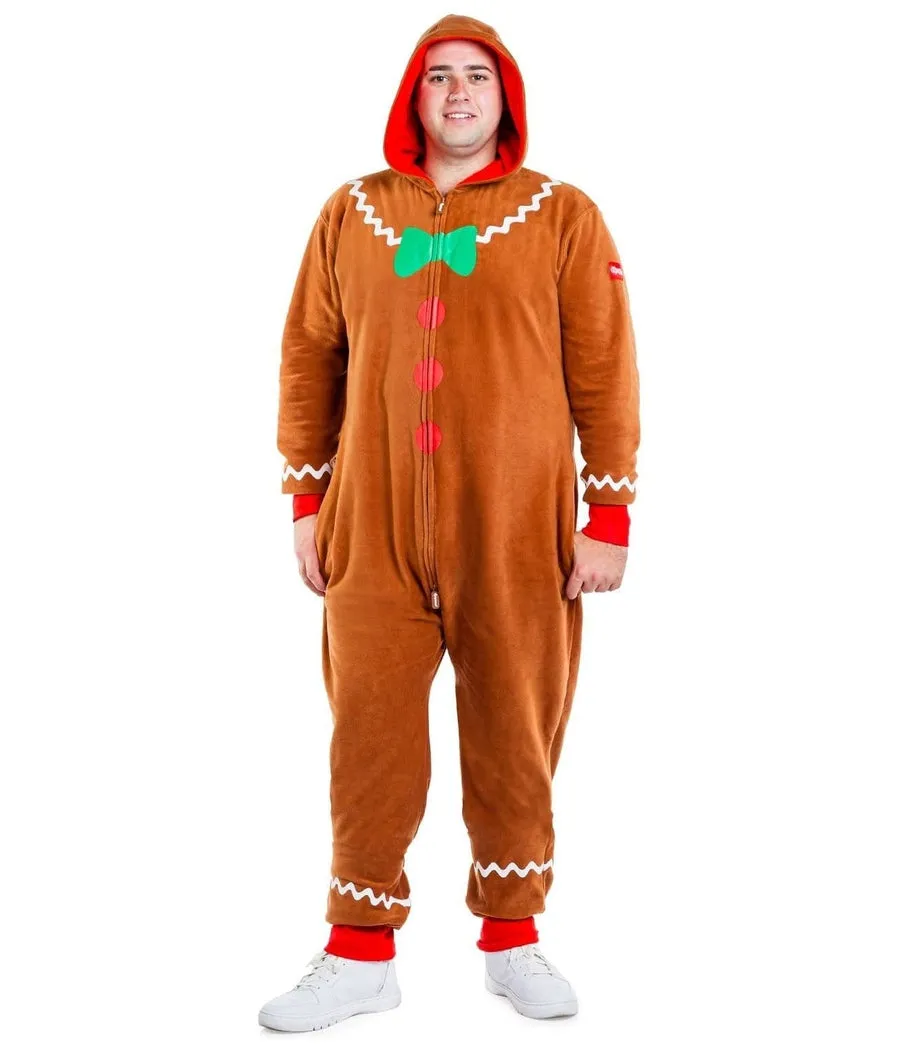 Men's Gingerbread Man Big and Tall Jumpsuit sold by Tipsy Elves