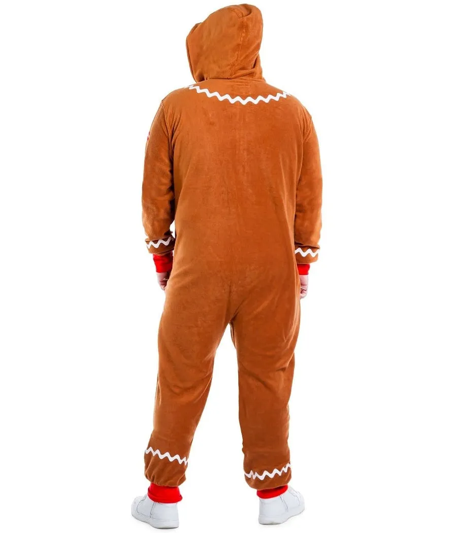 Men's Gingerbread Man Big and Tall Jumpsuit sold by Tipsy Elves product image thumbnail 3