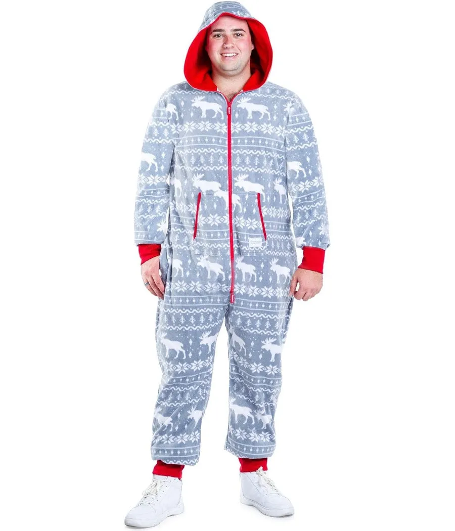 Men's Grey Moose Big and Tall Jumpsuit sold by Tipsy Elves product image thumbnail 2