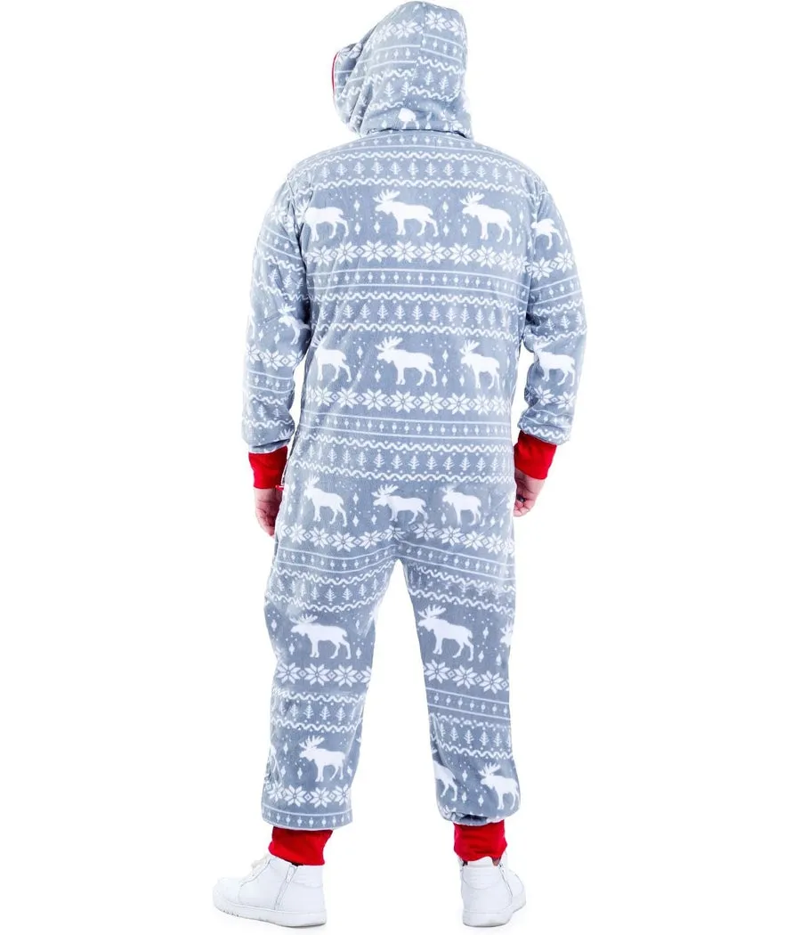 Men's Grey Moose Big and Tall Jumpsuit sold by Tipsy Elves product image thumbnail 3