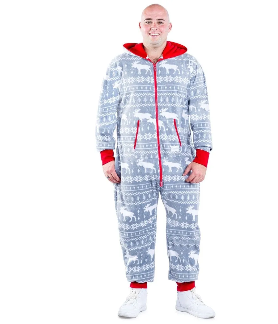 Men's Grey Moose Big and Tall Jumpsuit sold by Tipsy Elves