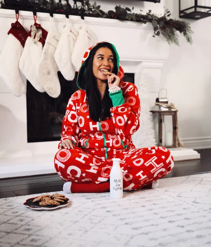 Women's Ho Ho Ho Plus Size Jumpsuit made by Tipsy Elves