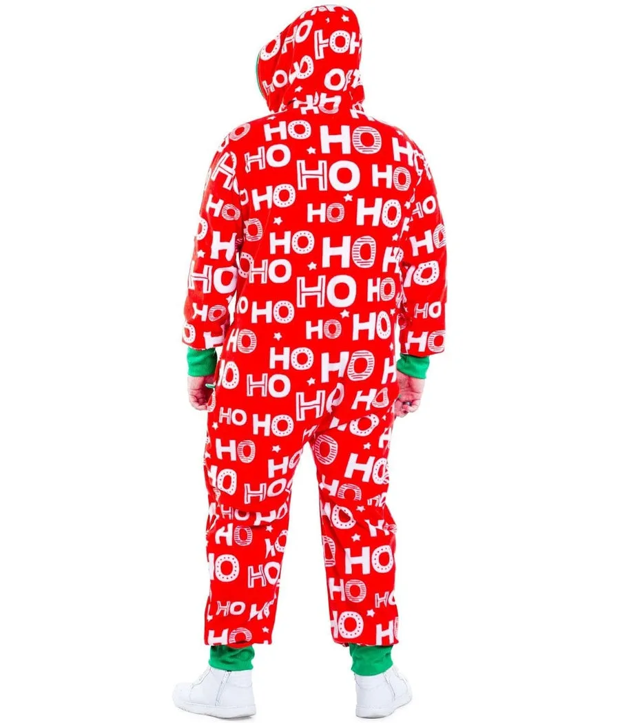 Men's Ho Ho Ho Big and Tall Jumpsuit sold by Tipsy Elves product image thumbnail 3