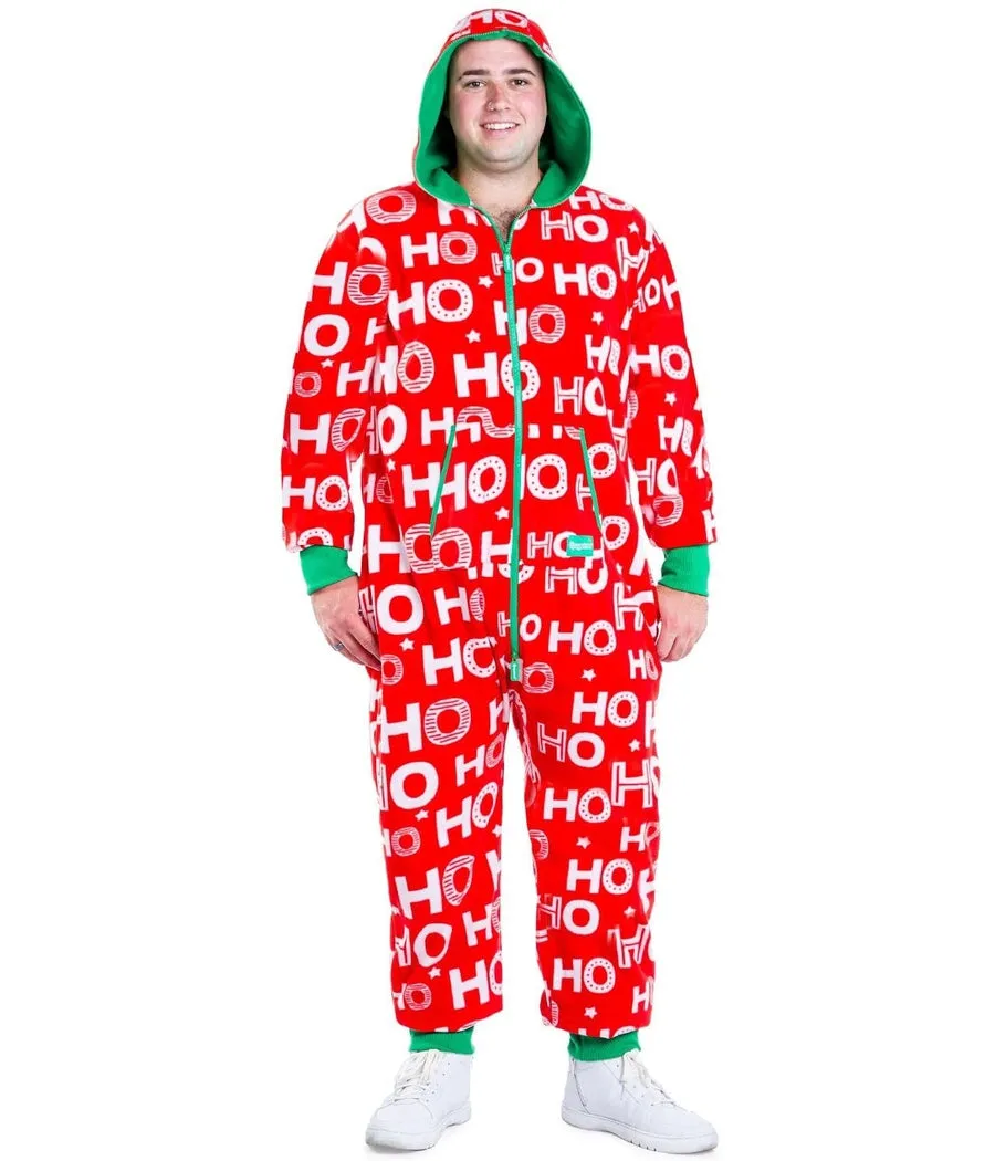 Men's Ho Ho Ho Big and Tall Jumpsuit sold by Tipsy Elves product image thumbnail 2