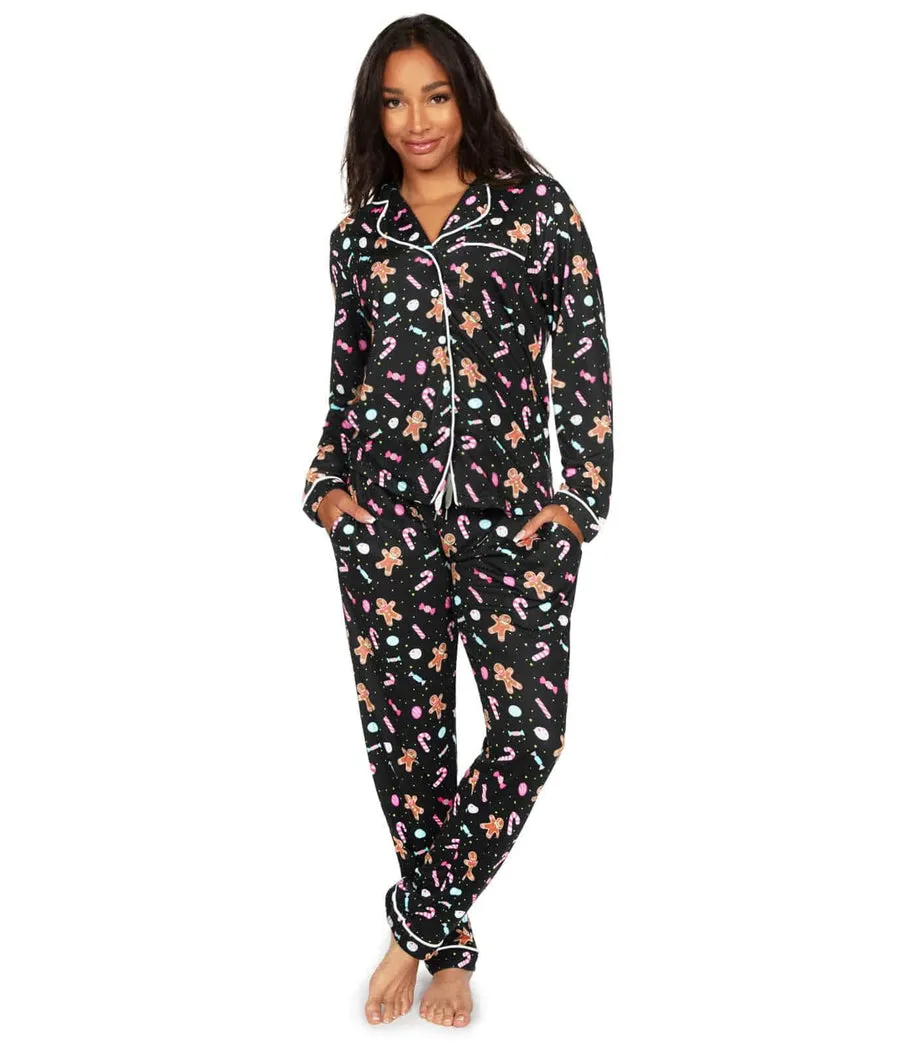 Women's Seasonal Sweets Lapel Pajama Set sold by Tipsy Elves product image thumbnail 2