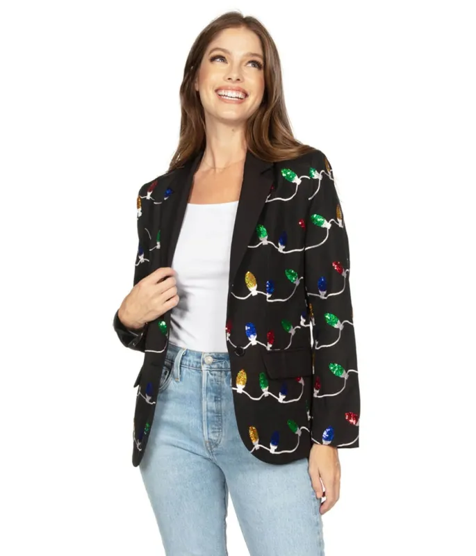 Women's Sequin Tangle Wrangler Blazer made by Tipsy Elves