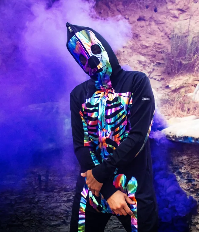 Men's Iridescent Skeleton Costume sold by Tipsy Elves