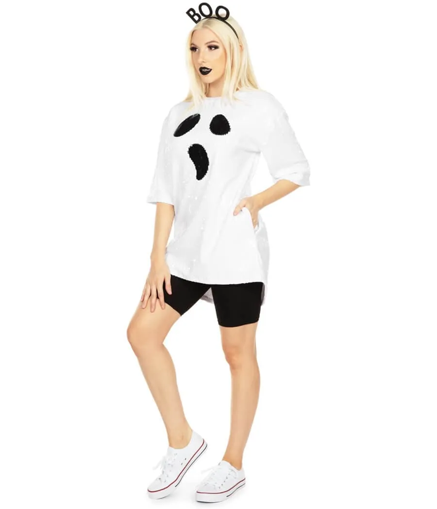 Sequined Ghost Costume Dress sold by Tipsy Elves product image thumbnail 2
