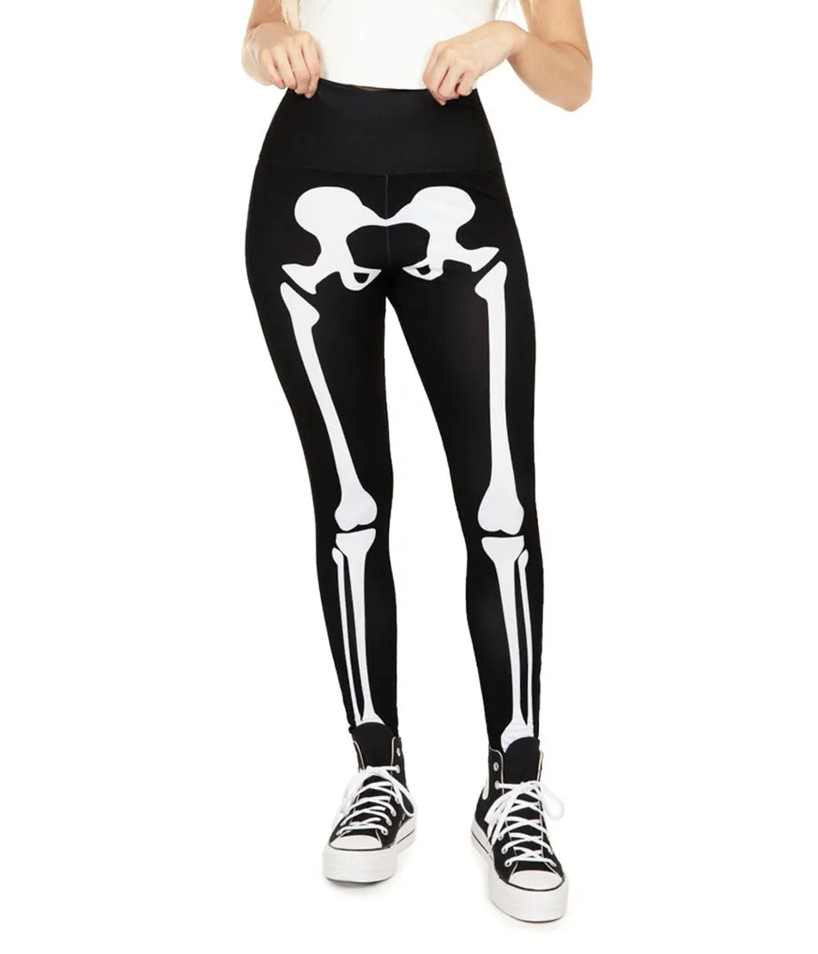 Skeleton High Waisted Leggings sold by Tipsy Elves