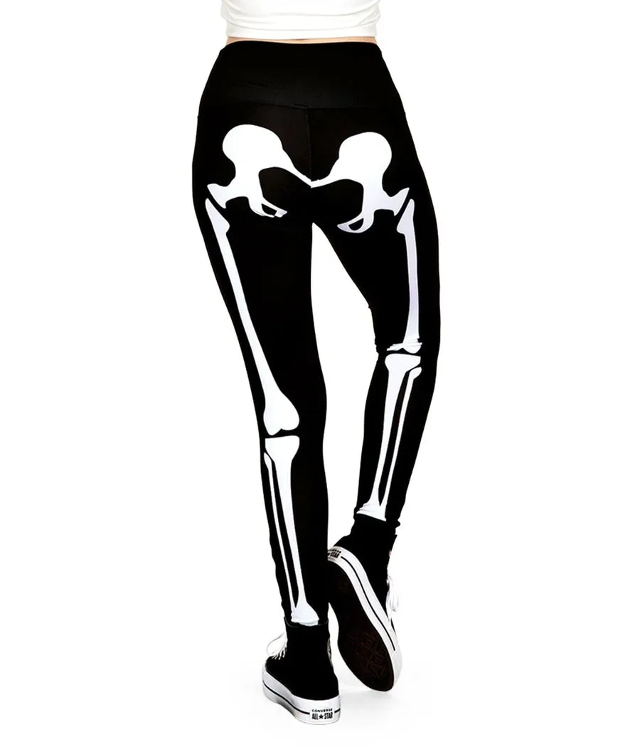 Skeleton High Waisted Leggings sold by Tipsy Elves product image thumbnail 2