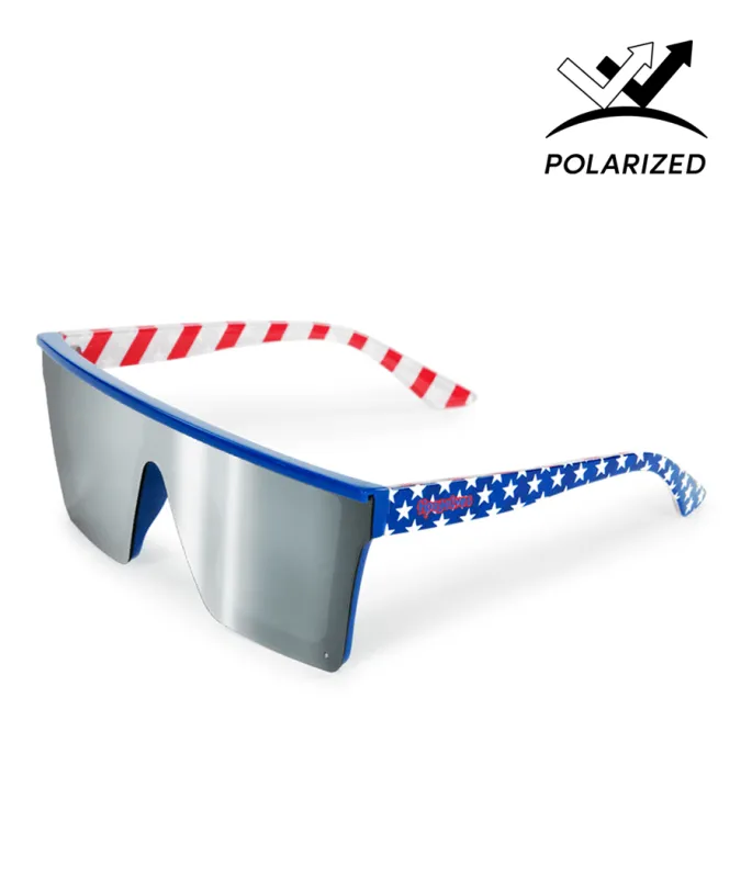 Star Spangled Polarized Sunglasses made by Tipsy Elves