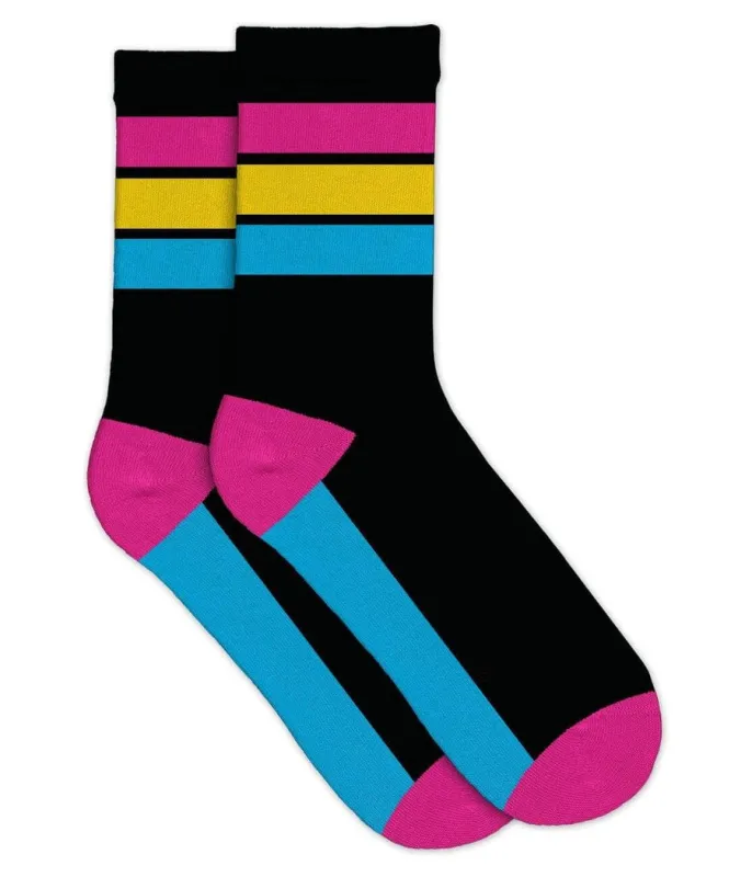 Pansexual Flag Socks (Fits Sizes 8-12M |  7-11W) made by Tipsy Elves