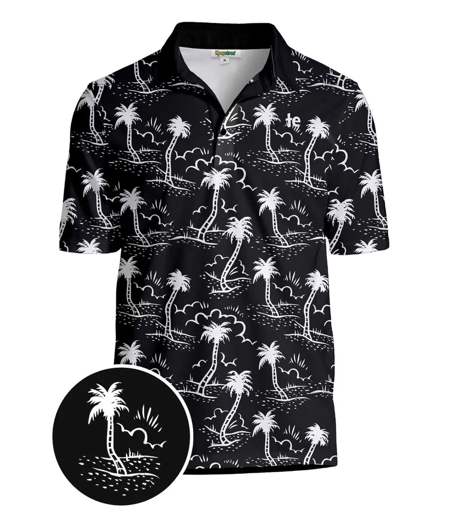 Men's Monochrome Moonlight Golf Polo sold by Tipsy Elves product image thumbnail 2