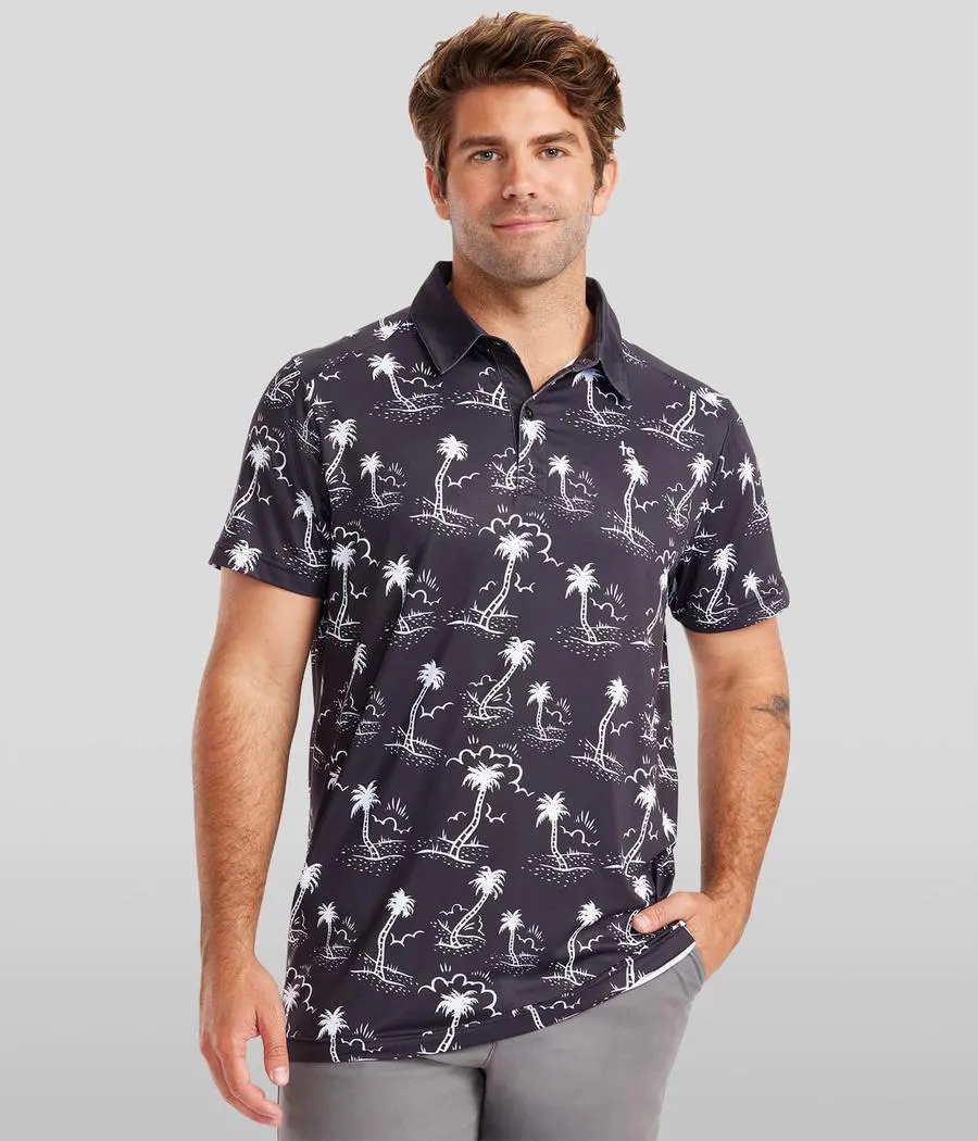 Men's Monochrome Moonlight Golf Polo sold by Tipsy Elves product image thumbnail 3