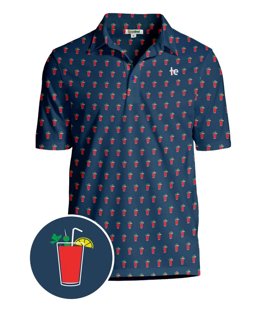 Men's Bloody Mary Golf Polo sold by Tipsy Elves