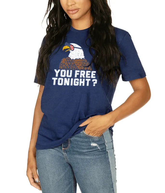 Women's You Free Tonight? Oversized Boyfriend Tee made by Tipsy Elves