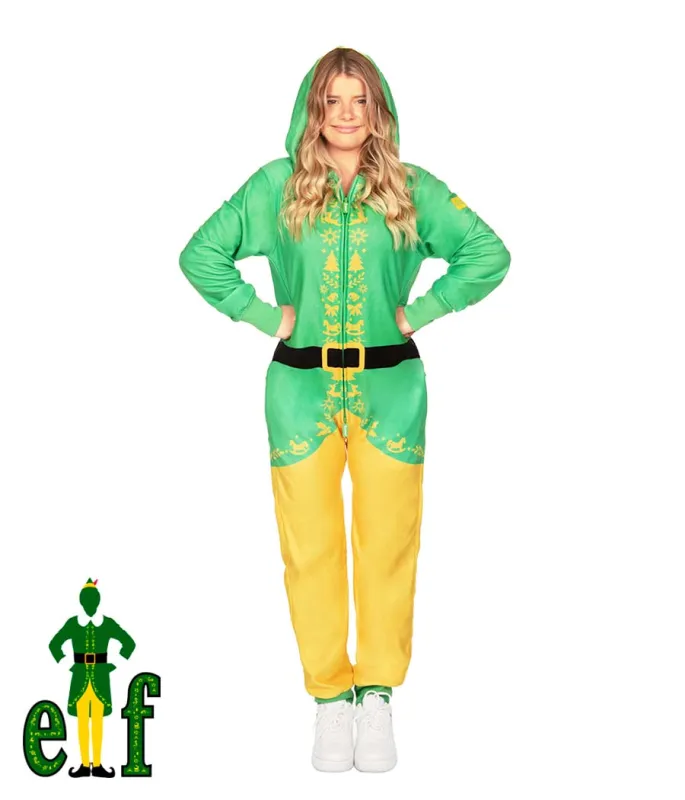 Women's Buddy the Elf Jumpsuit sold by Tipsy Elves