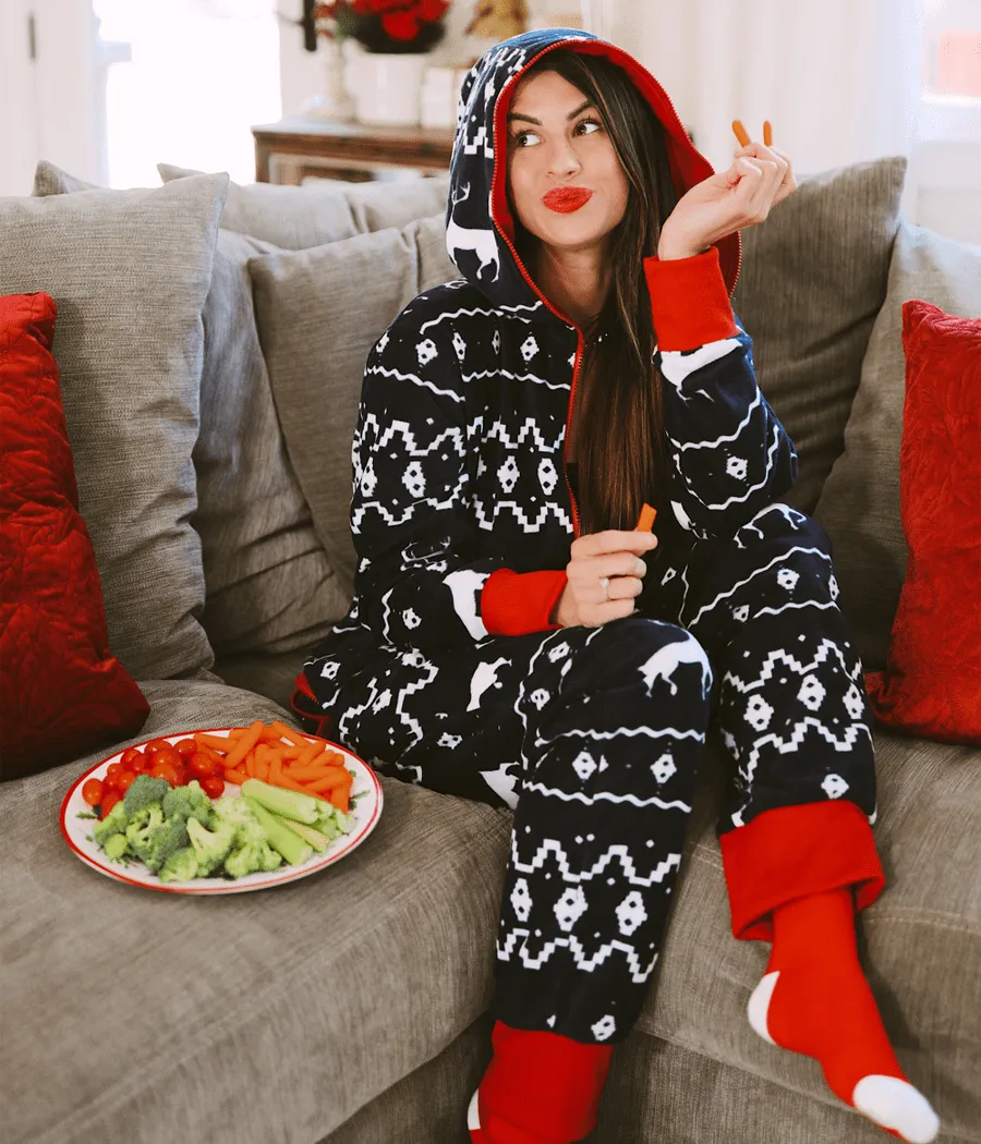 Women's Blue Reindeer Jumpsuit sold by Tipsy Elves product image thumbnail 5