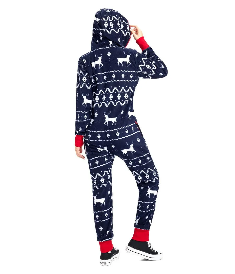 Women's Blue Reindeer Jumpsuit sold by Tipsy Elves product image thumbnail 3