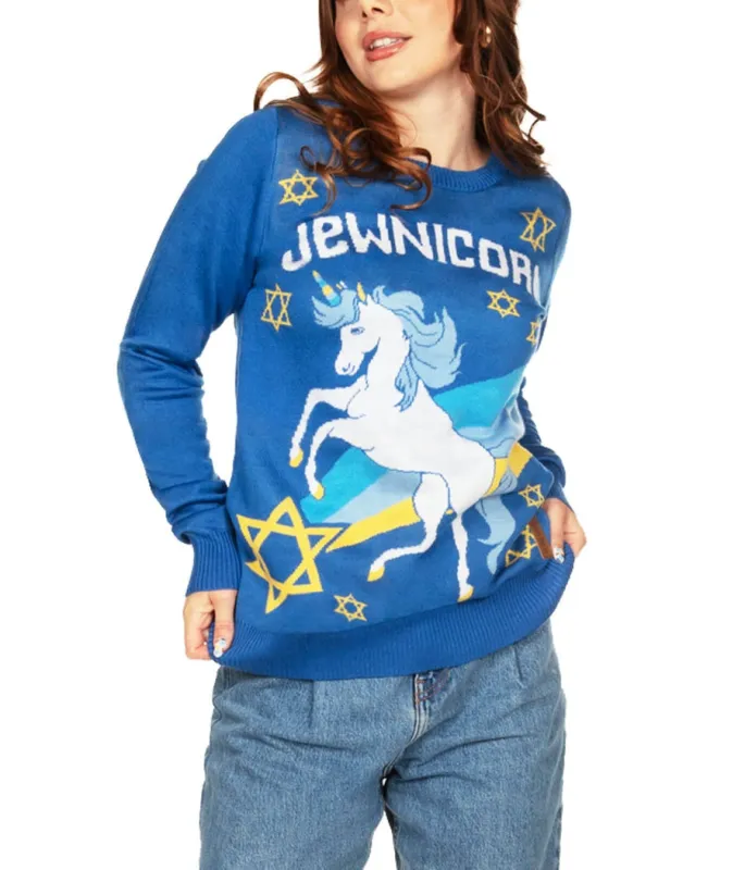 Women's Jewnicorn Sweater sold by Tipsy Elves