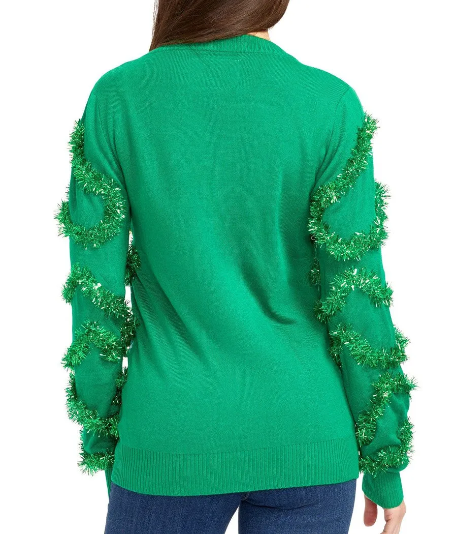 Women's Gaudy Garland Ugly Christmas Cardigan Sweater sold by Tipsy Elves product image thumbnail 3