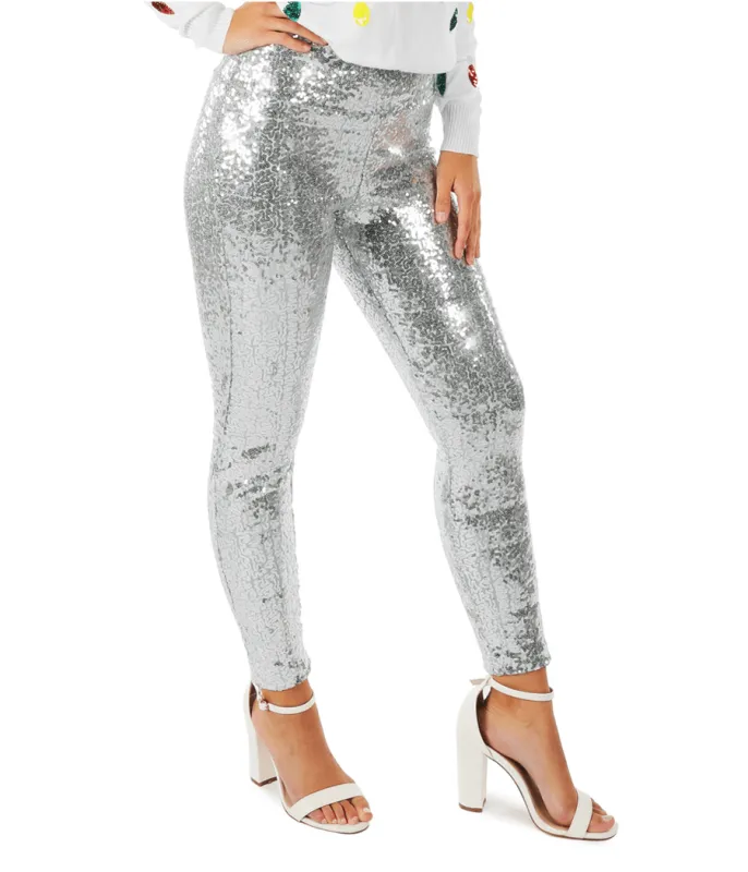 Silver Sequin High Waisted Leggings sold by Tipsy Elves