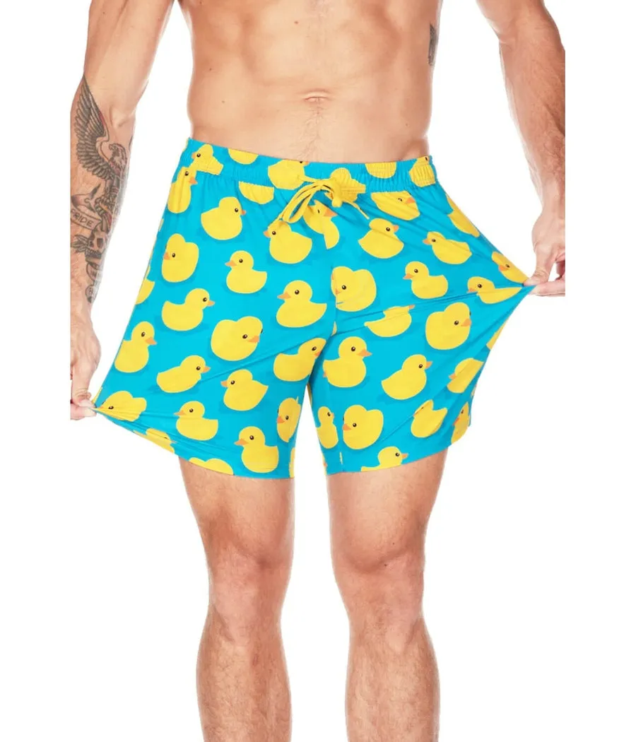 Rubber Ducky Stretch Swim Trunks - 7.5" Inseam sold by Tipsy Elves product image thumbnail 2
