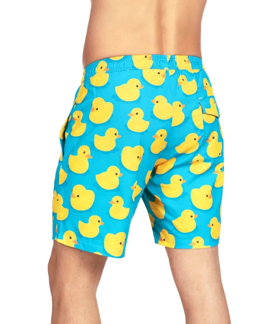 Rubber Ducky Stretch Swim Trunks - 7.5" Inseam sold by Tipsy Elves product image thumbnail 5