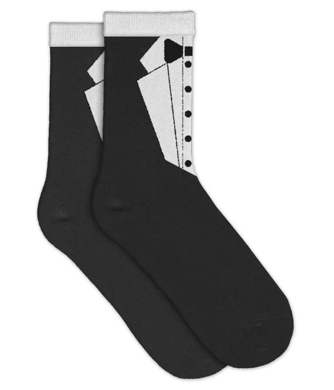 Men's Tuxedo Socks (Fits Sizes 8-11M) made by Tipsy Elves