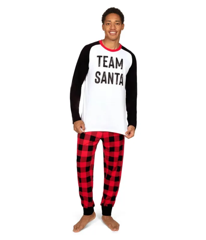 Men's Team Santa Crew Neck Pajama Set sold by Tipsy Elves