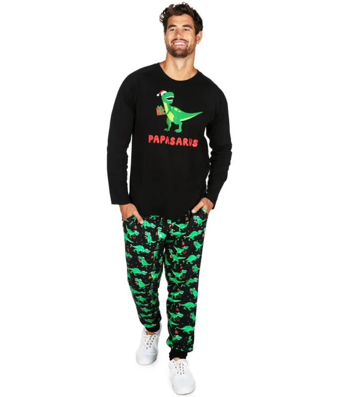 Men's Papasarus Crew Neck Pajama Set made by Tipsy Elves