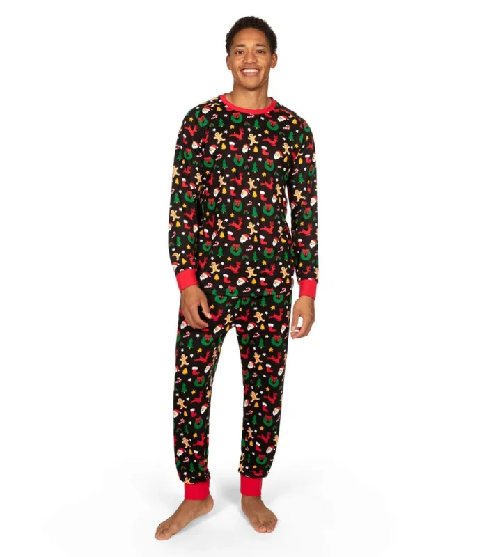 Men's Cookie Cutter Crew Neck Pajama Set made by Tipsy Elves