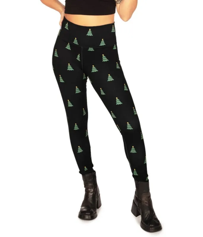 Christmas Tree High Waisted Leggings sold by Tipsy Elves