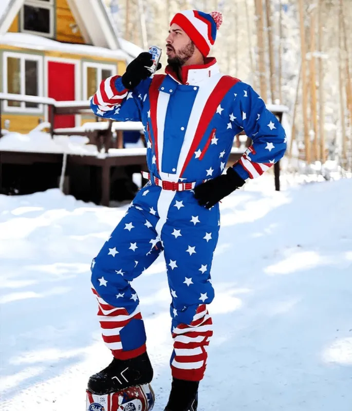 Men's Americana Snow Suit sold by Tipsy Elves