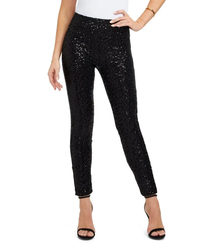 Black Sequin High Waisted Leggings sold by Tipsy Elves