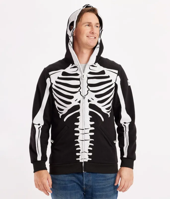 Men's Skeleton Hoodie made by Tipsy Elves