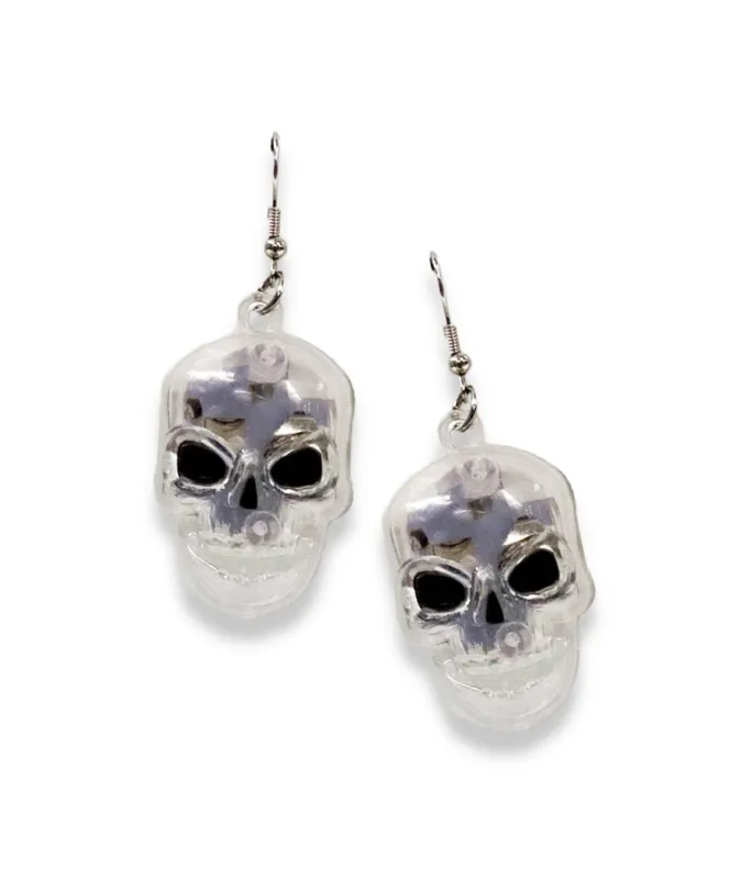 Light Up Skull Earrings sold by Tipsy Elves