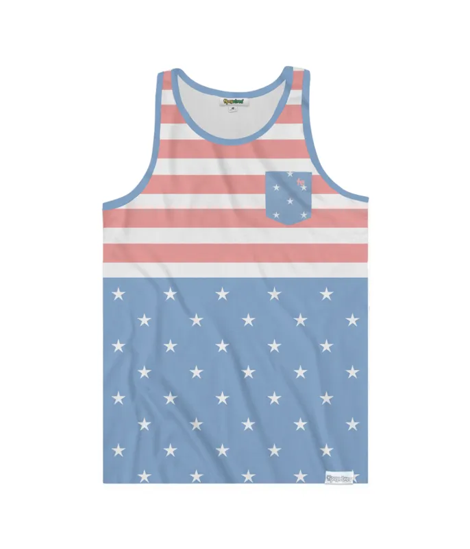 Men's Faded Flag Tank Top sold by Tipsy Elves