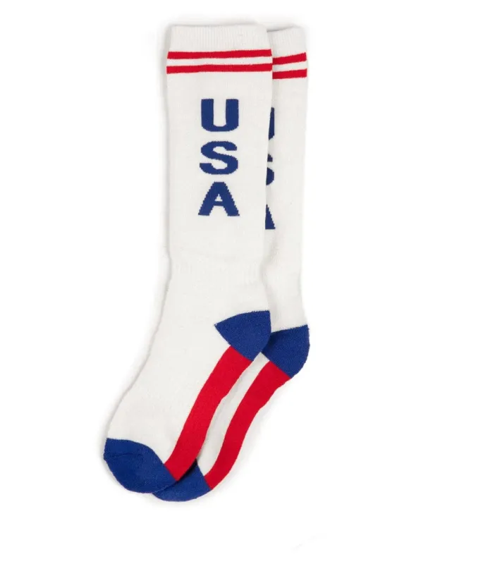 Men's Retro USA Performance Ski Socks (Fits Sizes 8-11M) sold by Tipsy Elves