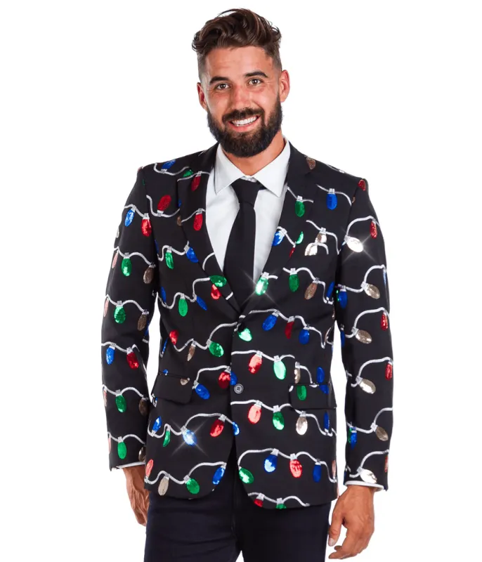 Men's Sequin Tangle Wrangler Blazer with Tie sold by Tipsy Elves