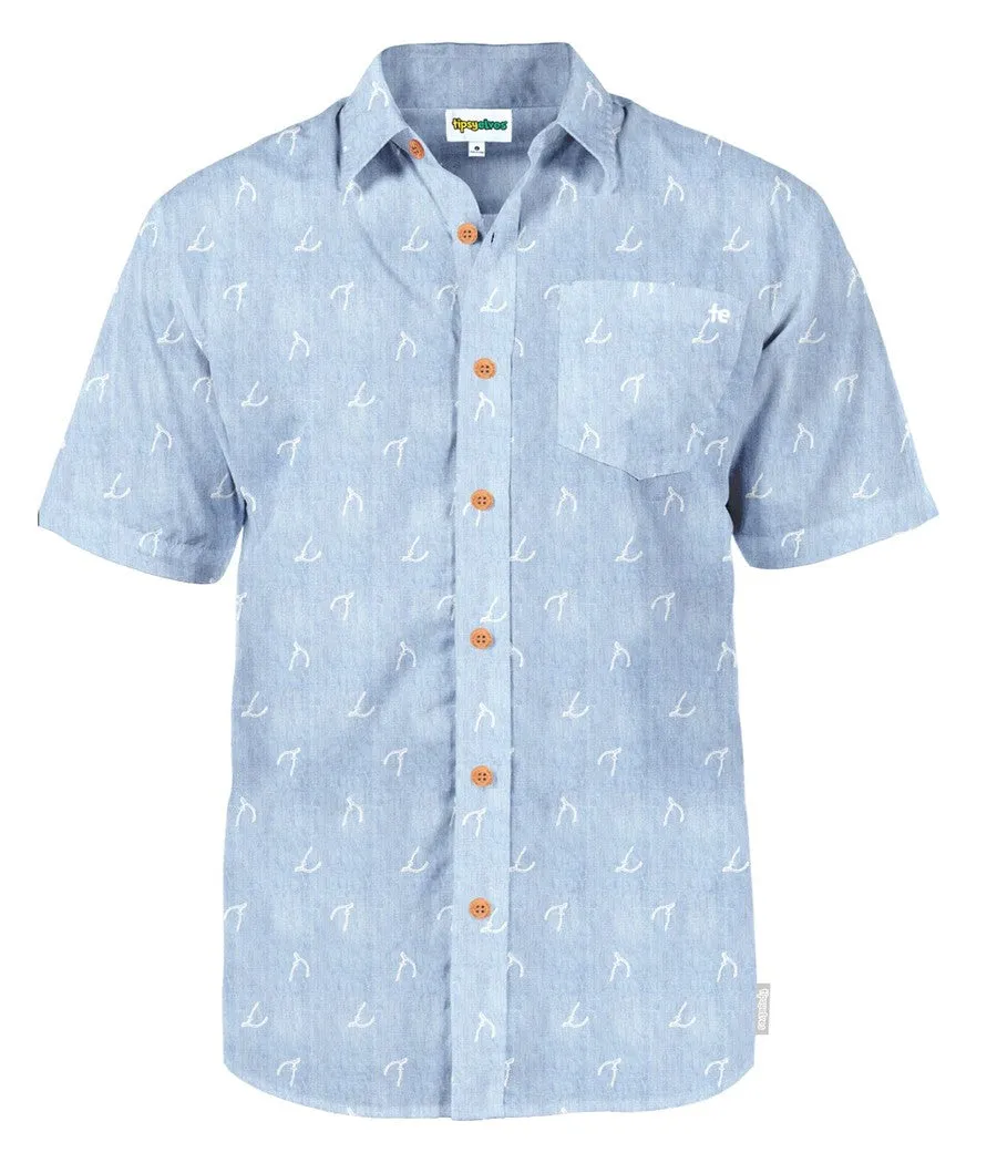 Men's Wishbone Thinking Button Down Shirt sold by Tipsy Elves product image thumbnail 4