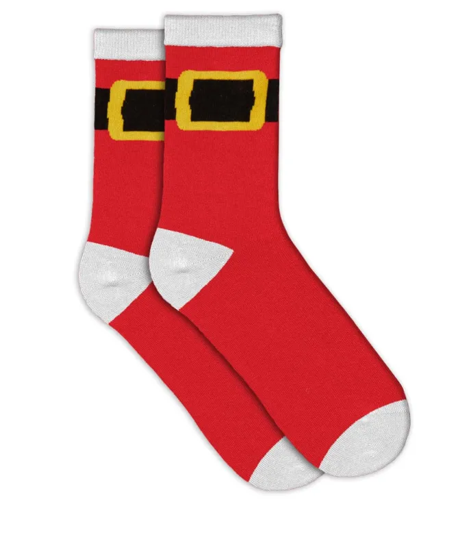 Women's Santa Claus Socks (Fits Sizes 6-11W) sold by Tipsy Elves