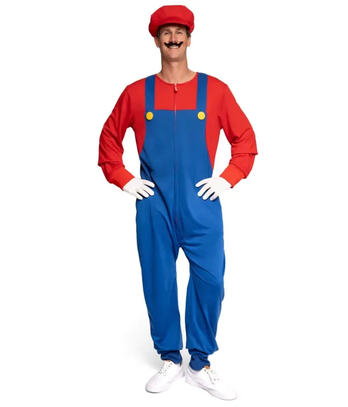 Men's Super Plumber Costume sold by Tipsy Elves