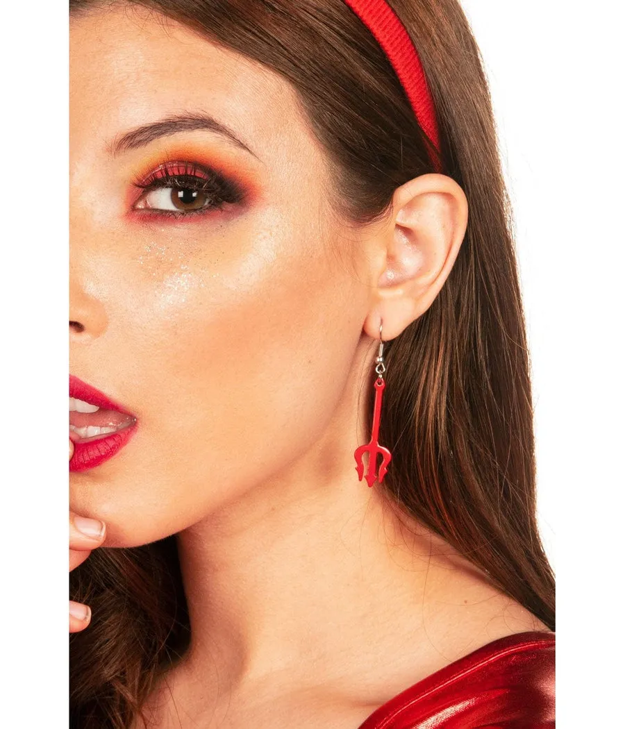 Devil Pitchfork Earrings sold by Tipsy Elves product image thumbnail 3
